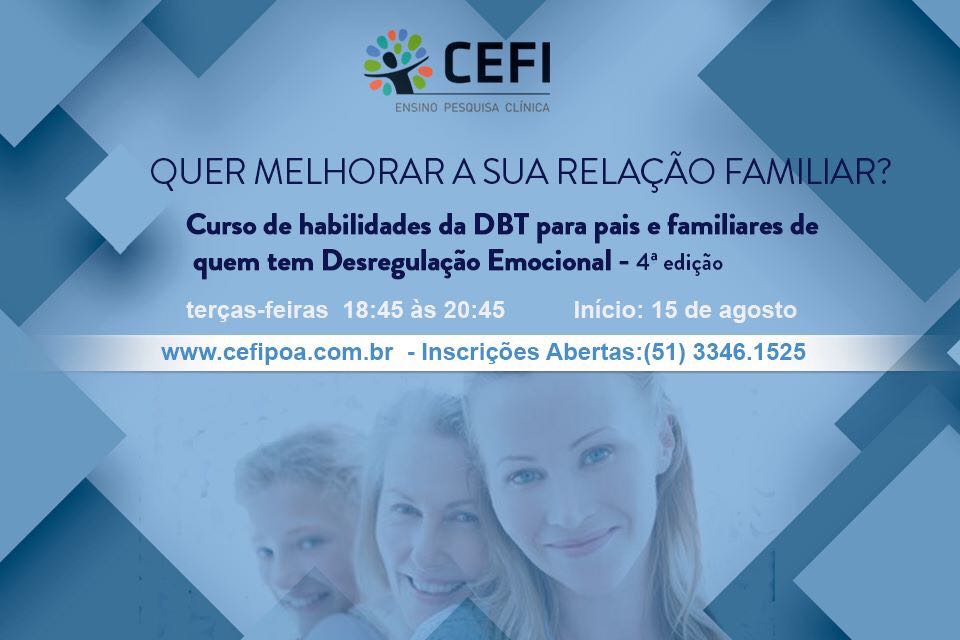 Curso para Pais e Familiares de Pessoas com Desregulação Emocional